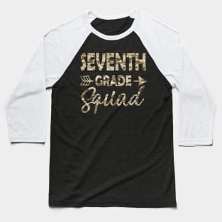 Seventh Grade Camo Teacher Welcome Back To School Baseball T-Shirt